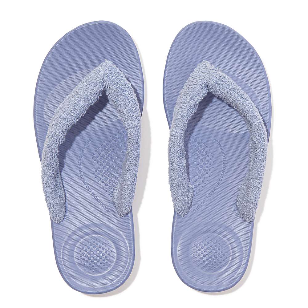 Lavender Women's Fitflop IQUSHION Towelling Flip Flops | CN8930715