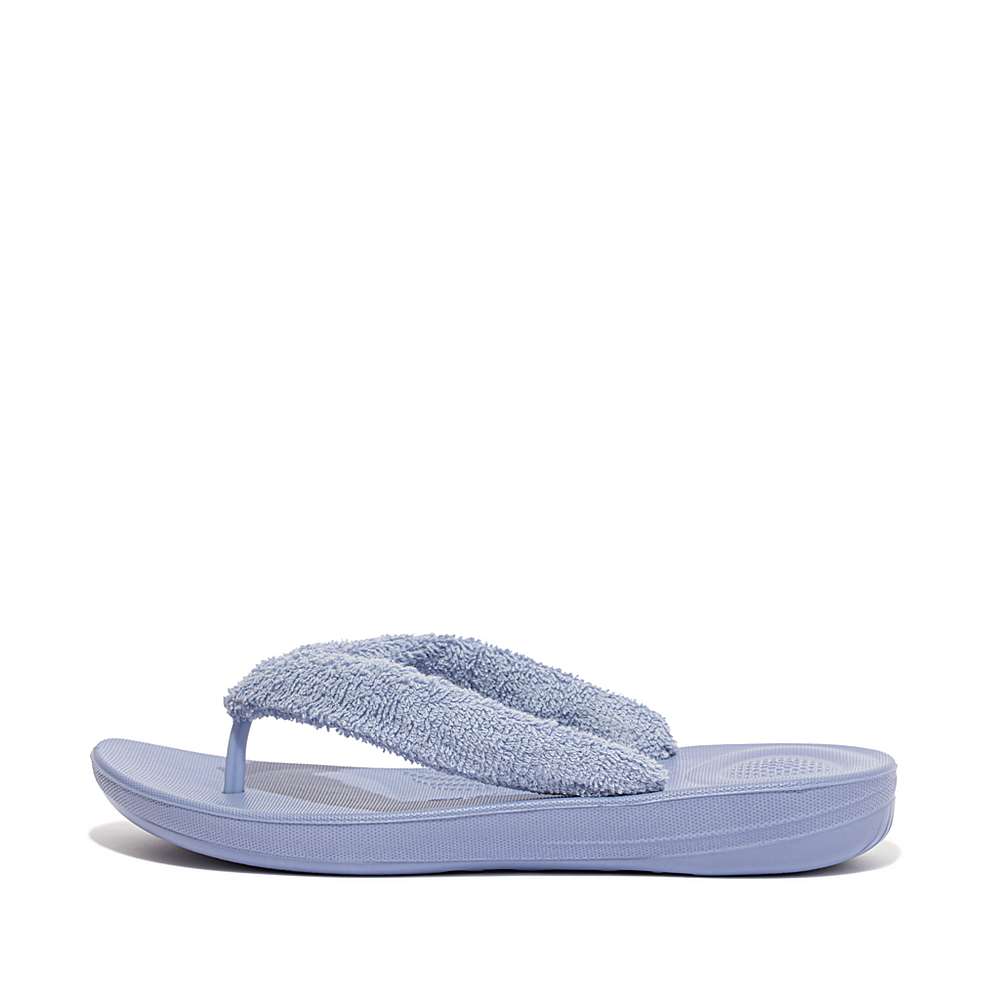 Lavender Women\'s Fitflop IQUSHION Towelling Flip Flops | CN8930715