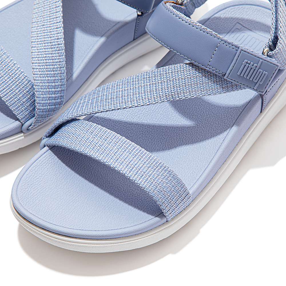 Lavender Women's Fitflop LOOSH Webbing Z-Strap Sandals | DY6857249