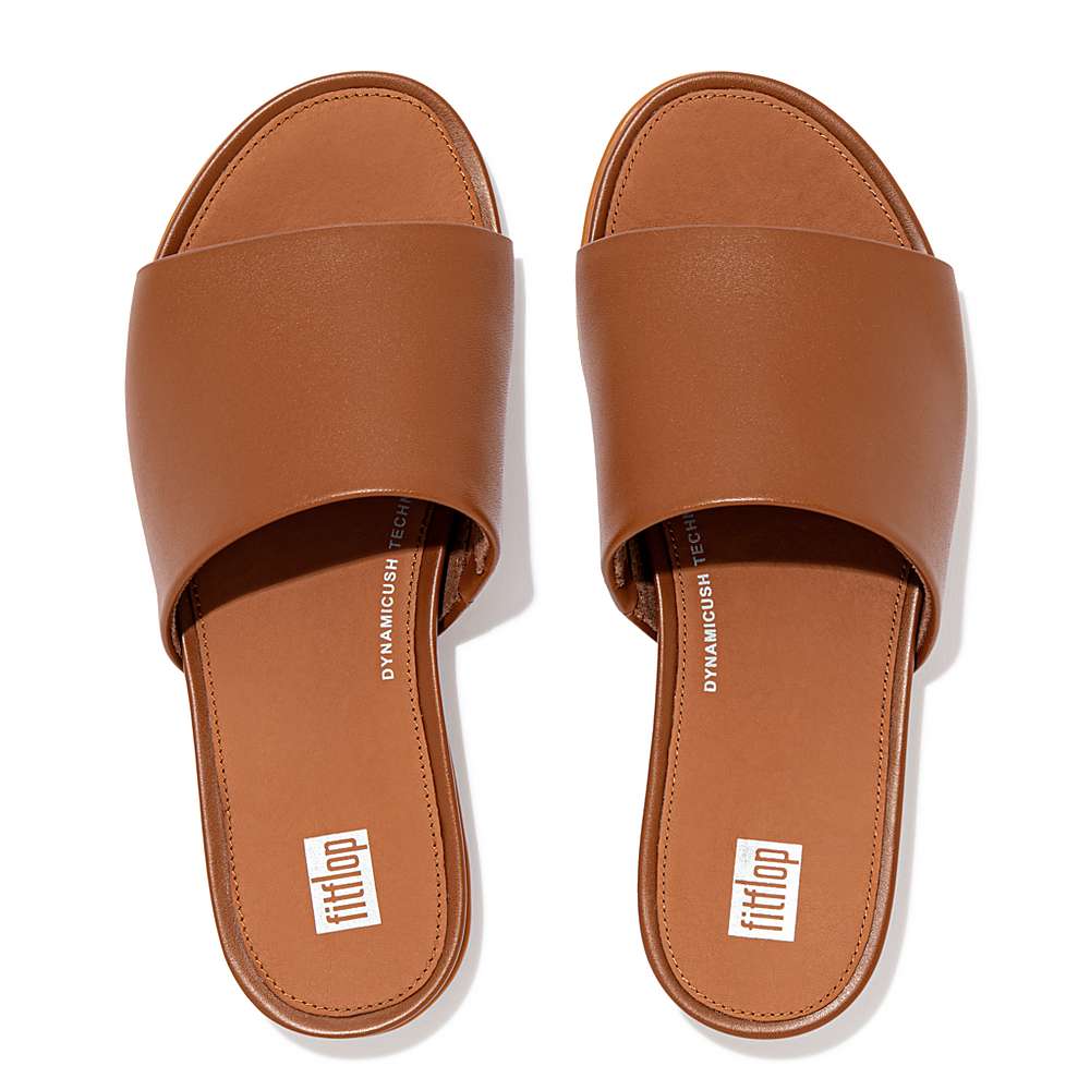 Light Brown Women's Fitflop GRACIE Leather Sandals | JS1324708