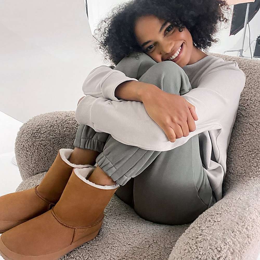 Light Brown Women's Fitflop Original MUKLUK SHORTY Double-Faced Shearling Ankle Boots | KM6734180