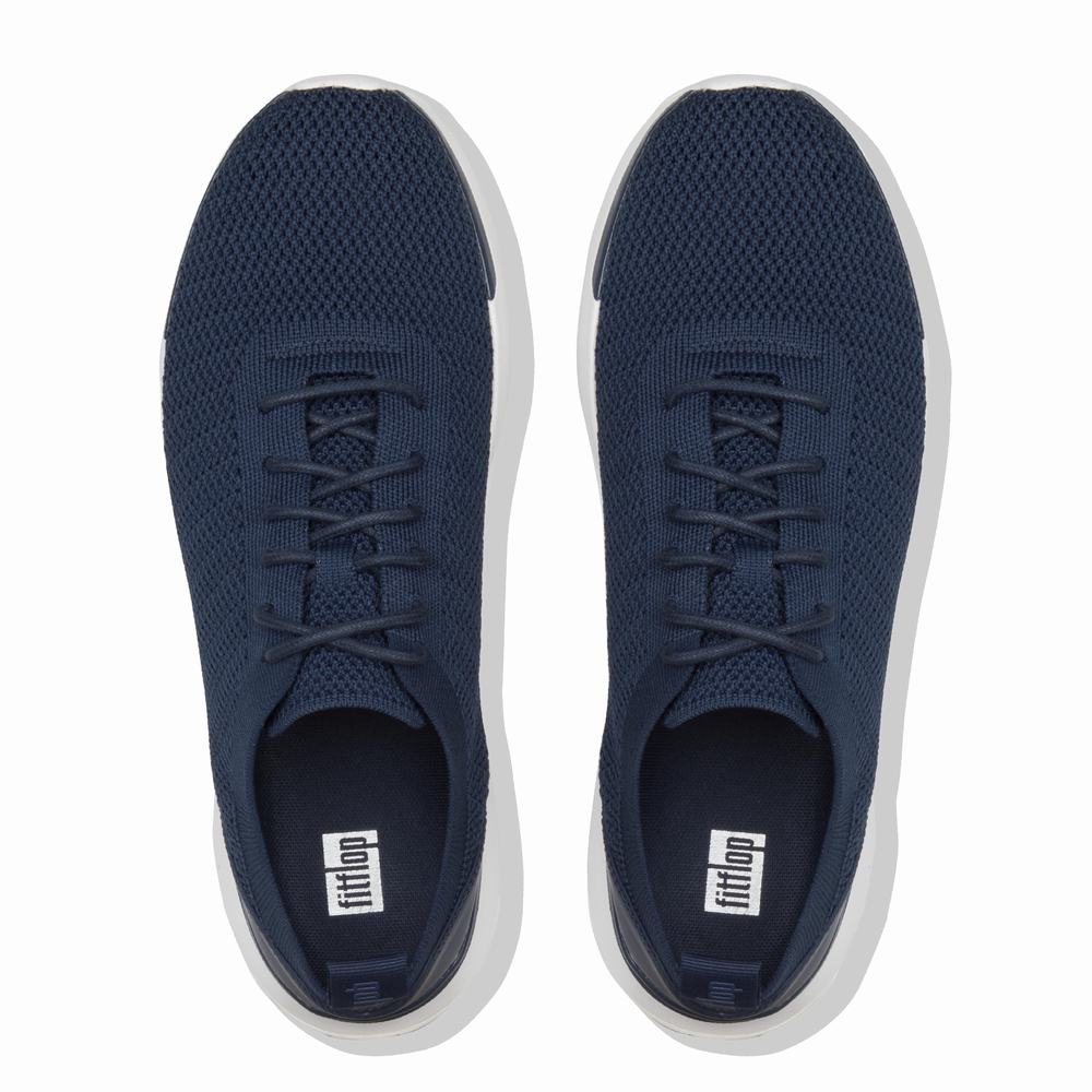 Navy Men's Fitflop FLEXKNIT Sneakers | GJ1798062