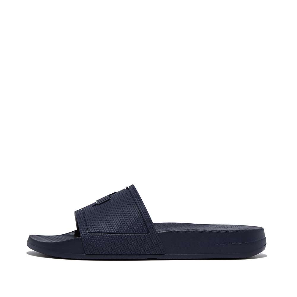 Navy Women\'s Fitflop IQUSHION Pool Slides | EL7135982