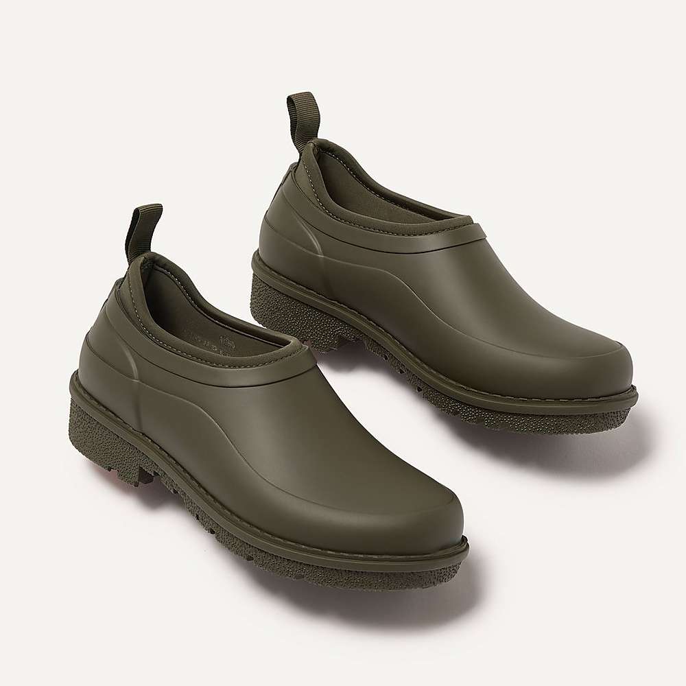 Olive Women's Fitflop WONDERCLOG Waterproof Rubber Clogs | SY9517638