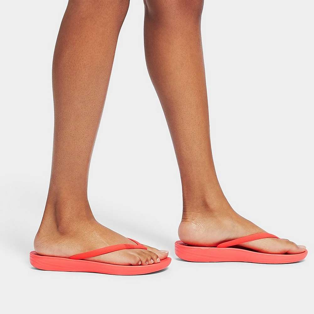 Orange Women's Fitflop IQUSHION Ergonomic Flip Flops | CU1785923