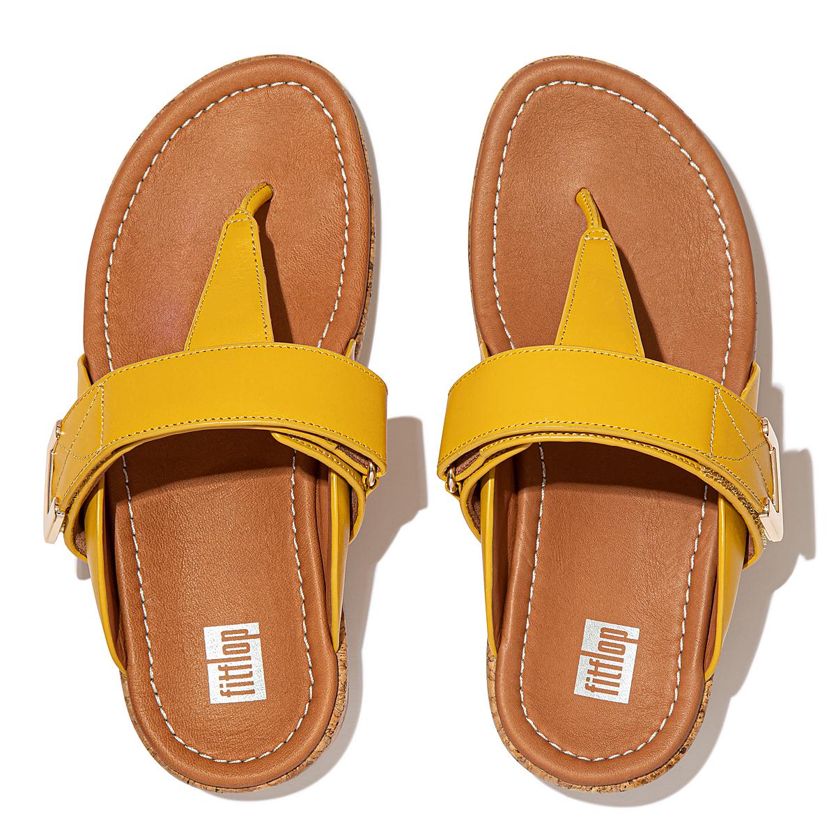 Orange Yellow Women's Fitflop REMI Adjustable Toe-Post Sandals | IX9614270