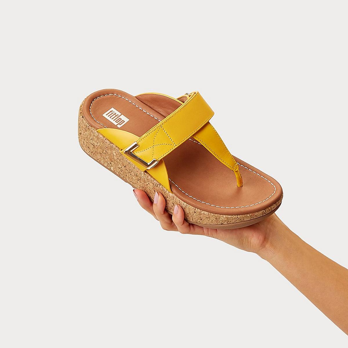 Orange Yellow Women's Fitflop REMI Adjustable Toe-Post Sandals | IX9614270