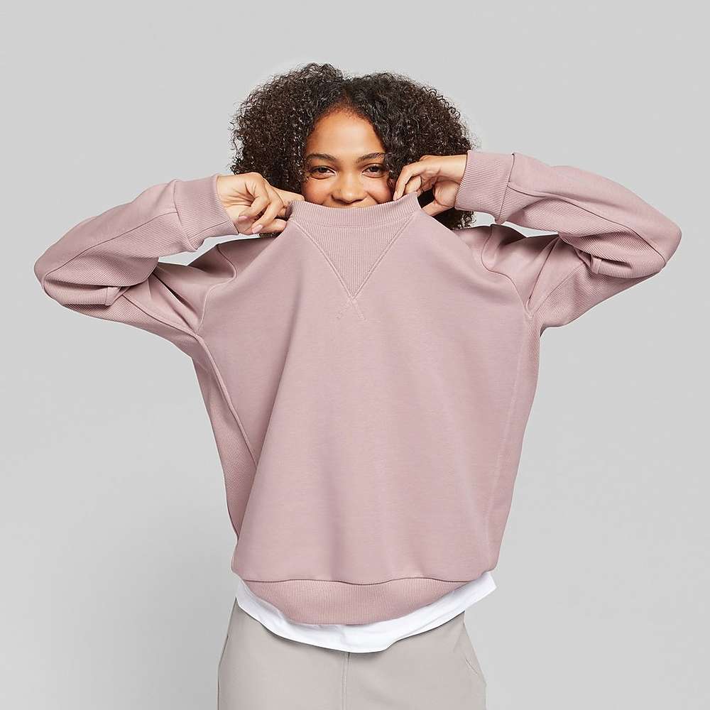 Pink Women's Fitflop BASIC THREADS Crew Sweatshirt | PM8276395