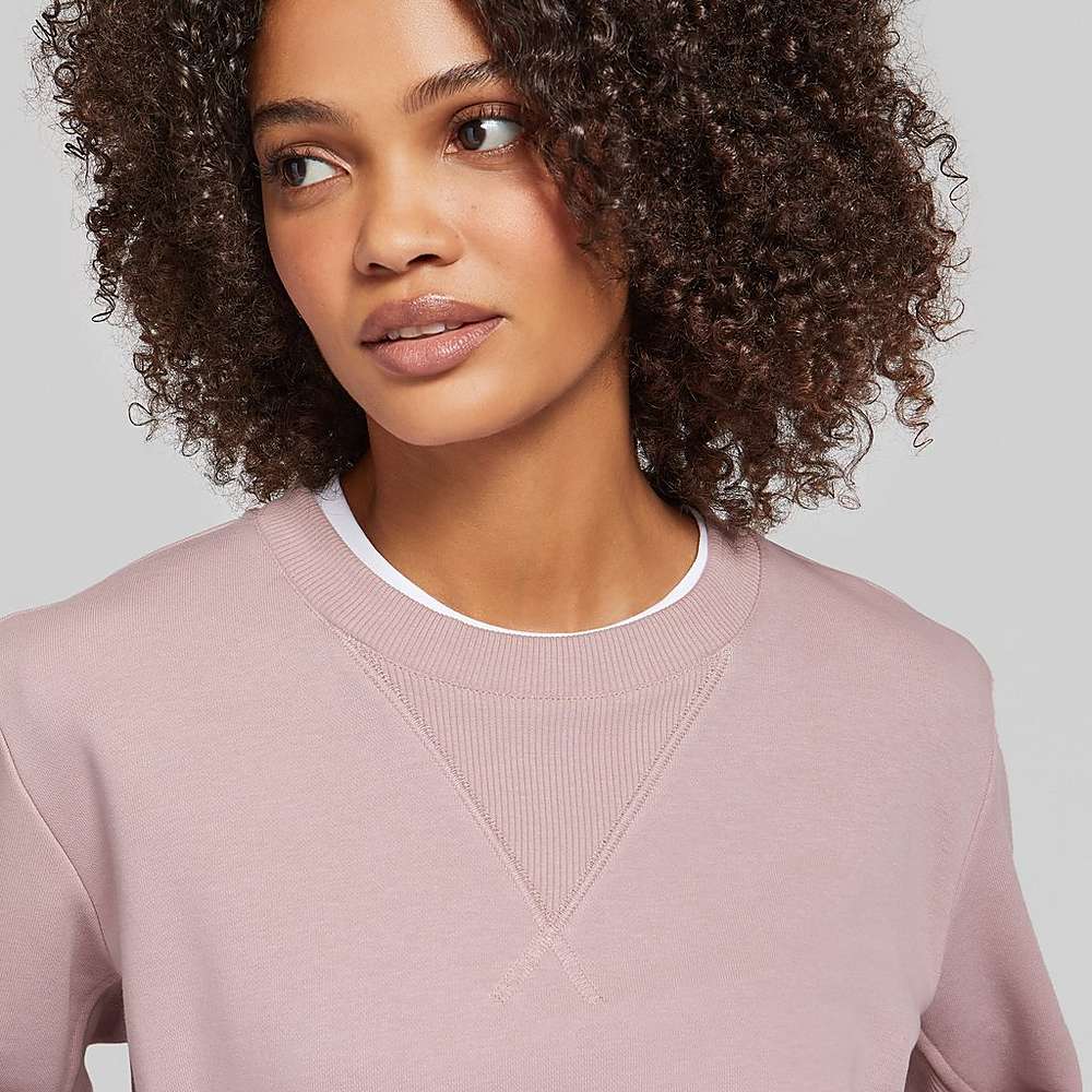 Pink Women's Fitflop BASIC THREADS Crew Sweatshirt | PM8276395