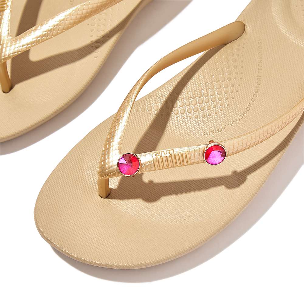 Pink Women's Fitflop IQUSHION Charms Crystal Round Charms 2 Pack | PS1634792