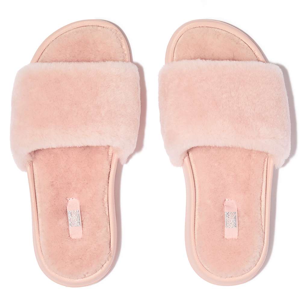 Pink Women's Fitflop IQUSHION Shearling Slippers | BK7821906