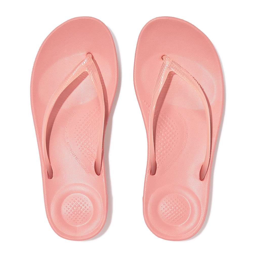 Pink Women's Fitflop IQUSHION Transparent Flip Flops | HD8415276