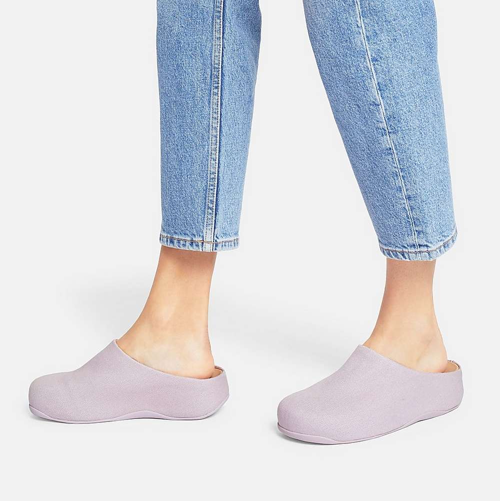 Pink Women's Fitflop SHUV Canvas Clogs | BW2743068