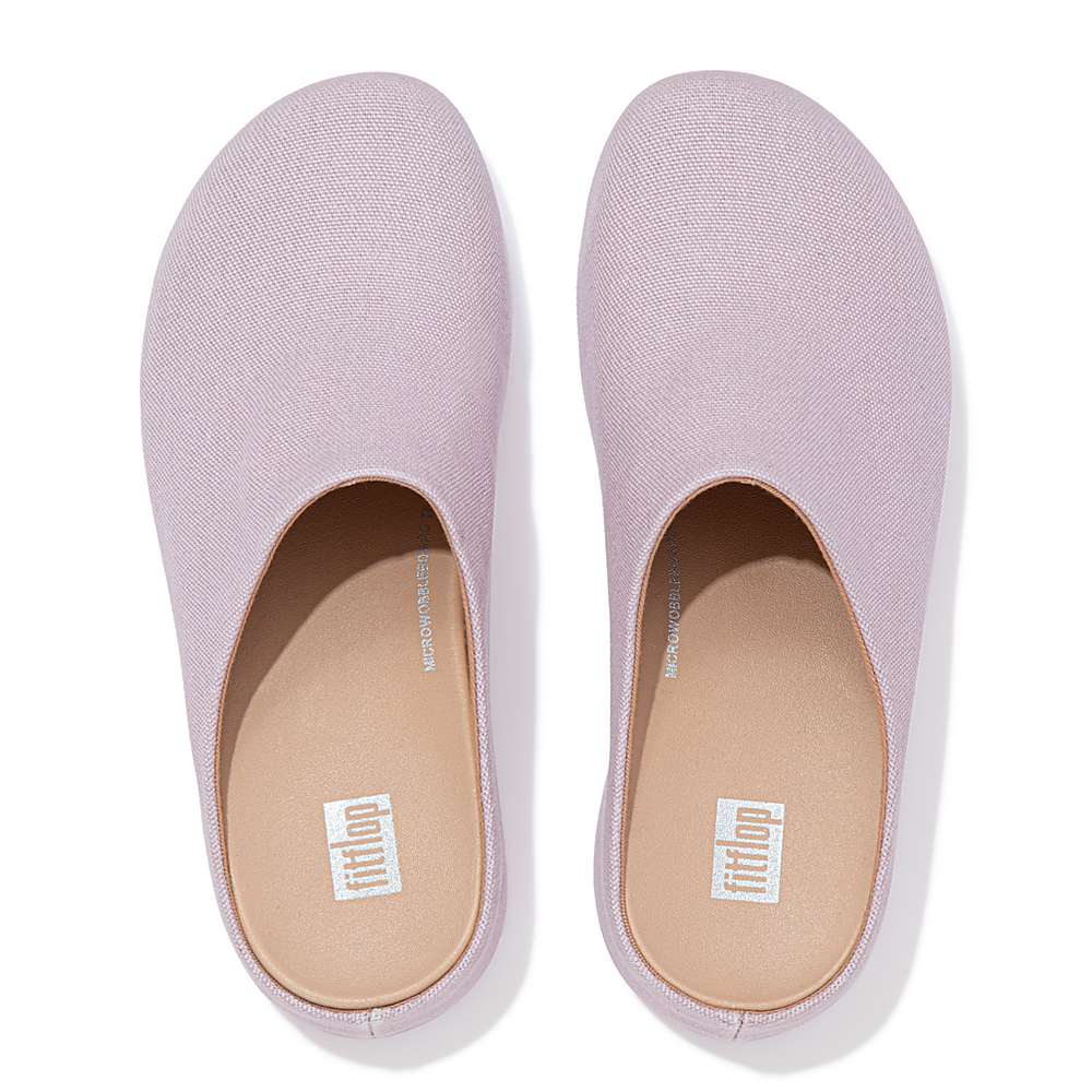 Pink Women's Fitflop SHUV Canvas Clogs | BW2743068