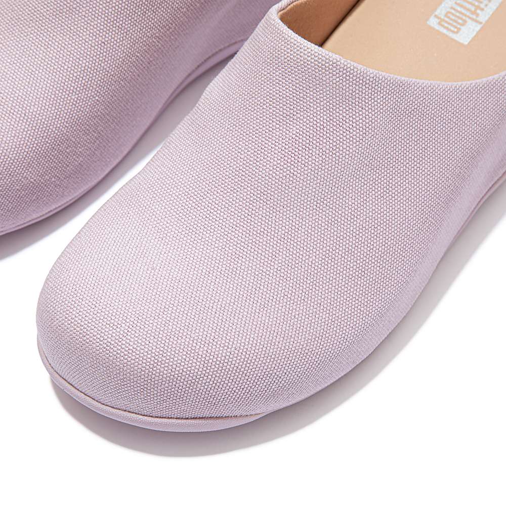 Pink Women's Fitflop SHUV Canvas Clogs | BW2743068