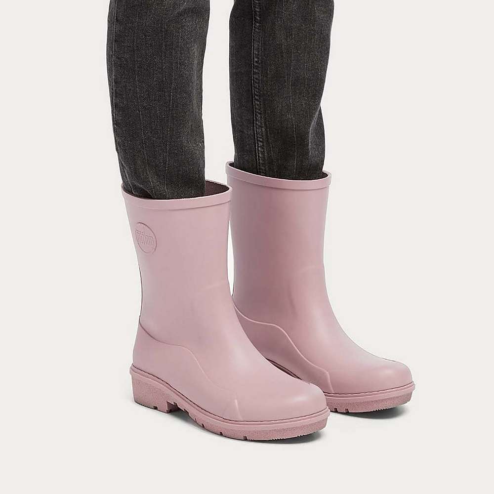 Pink Women's Fitflop WONDERWELLY Short Rain Boots | WJ9731856