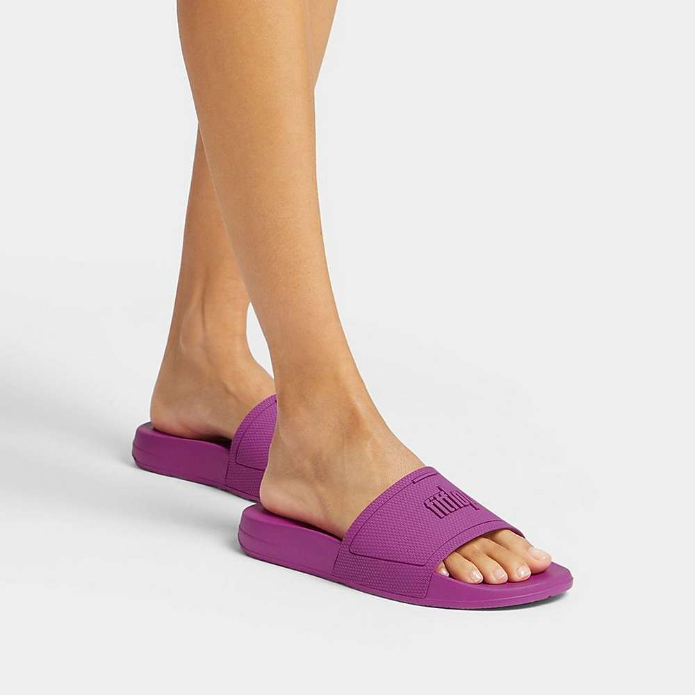 Purple Women's Fitflop IQUSHION Pool Slides | BY2907843