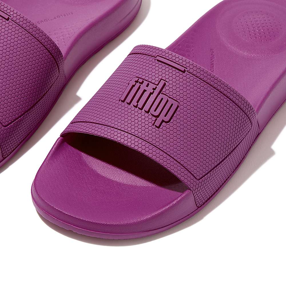 Purple Women's Fitflop IQUSHION Pool Slides | BY2907843