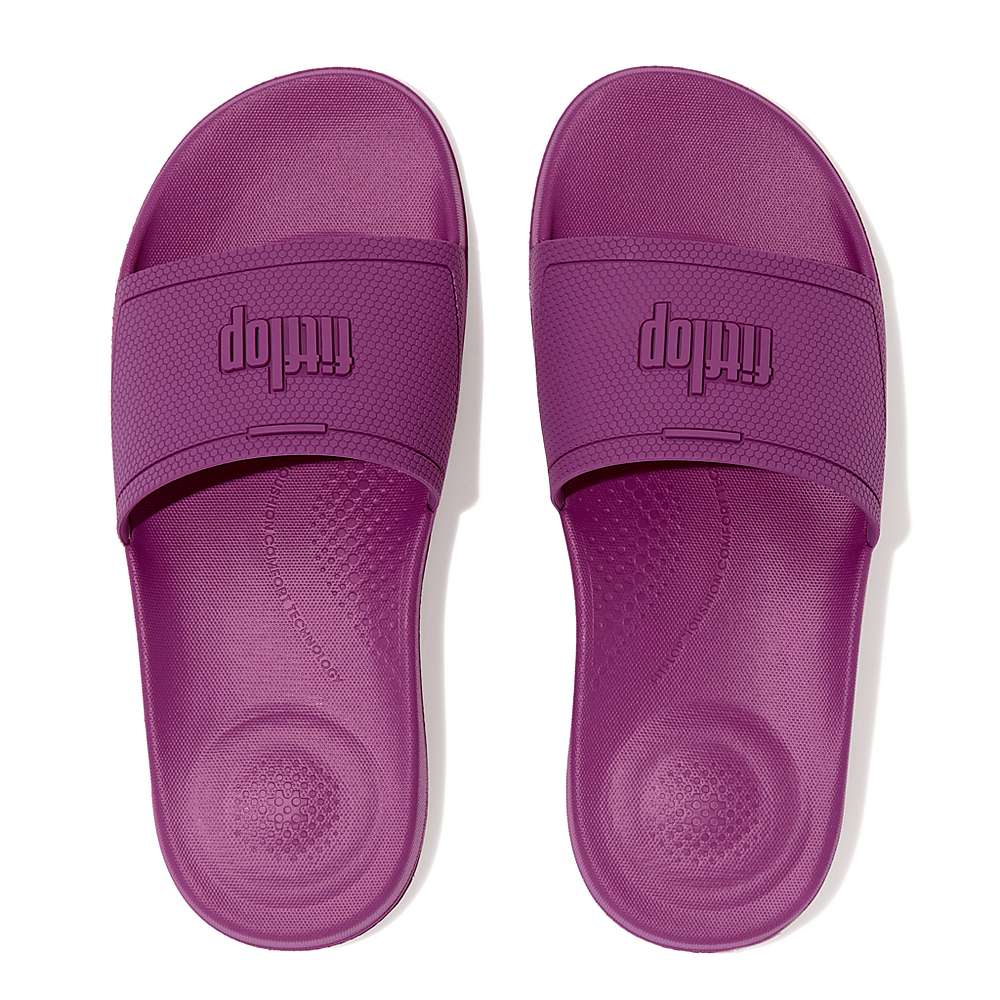 Purple Women's Fitflop IQUSHION Pool Slides | BY2907843