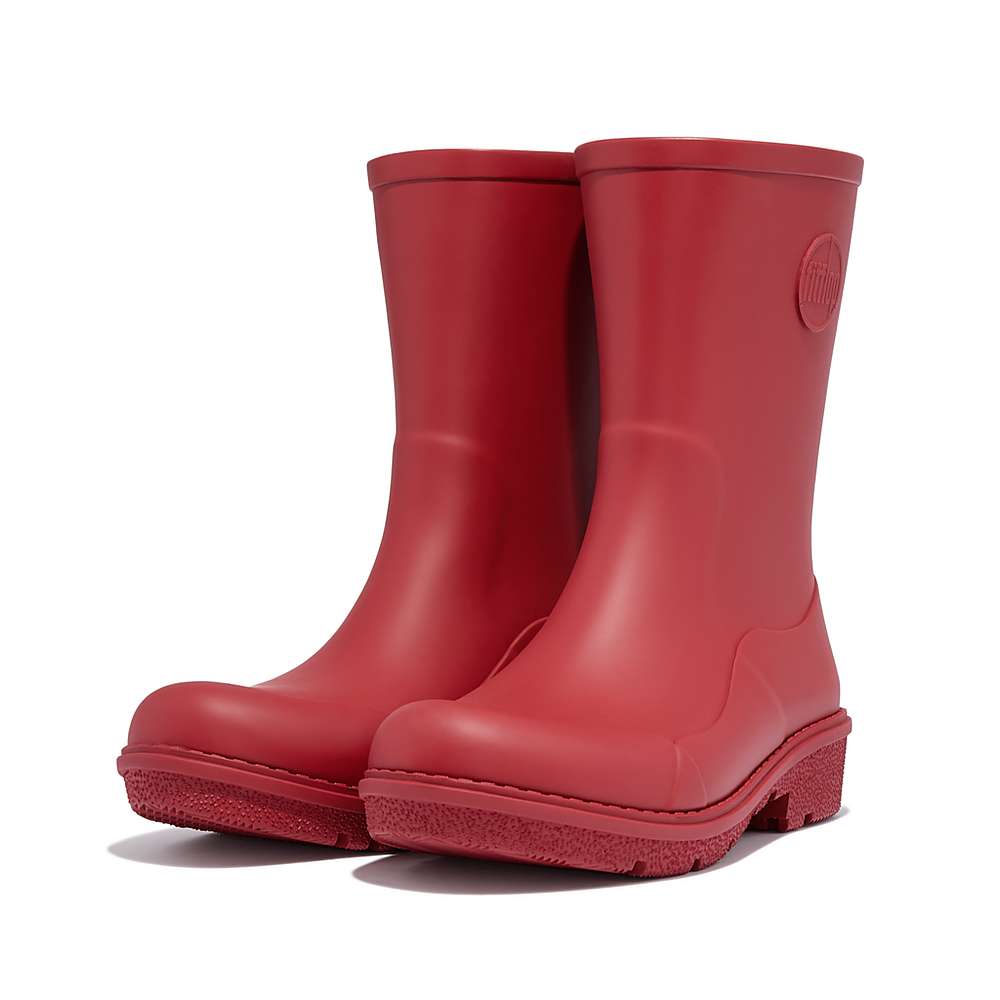 Red Women's Fitflop WONDERWELLY Short Rain Boots | UX5240178