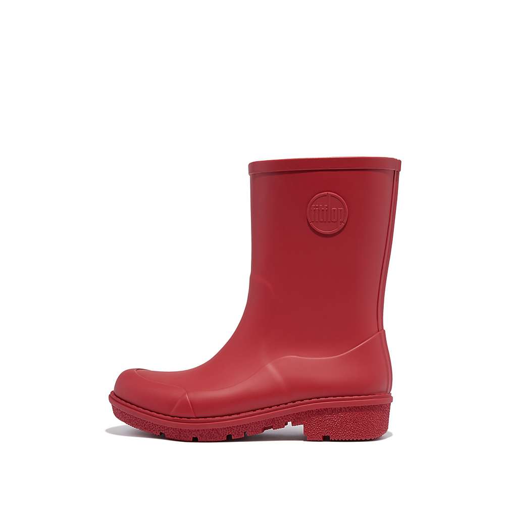 Red Women\'s Fitflop WONDERWELLY Short Rain Boots | UX5240178