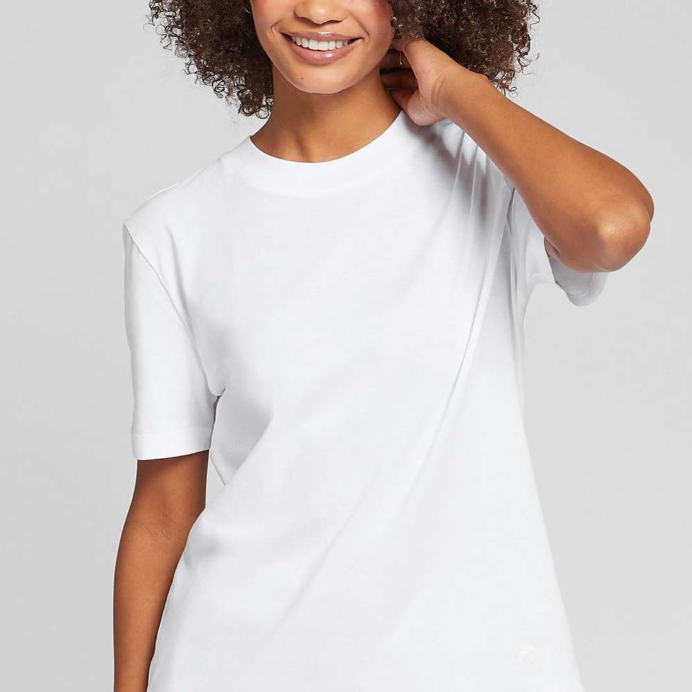 White Women's Fitflop BASIC THREADS Crew T Shirt T Shirts | FC6940158