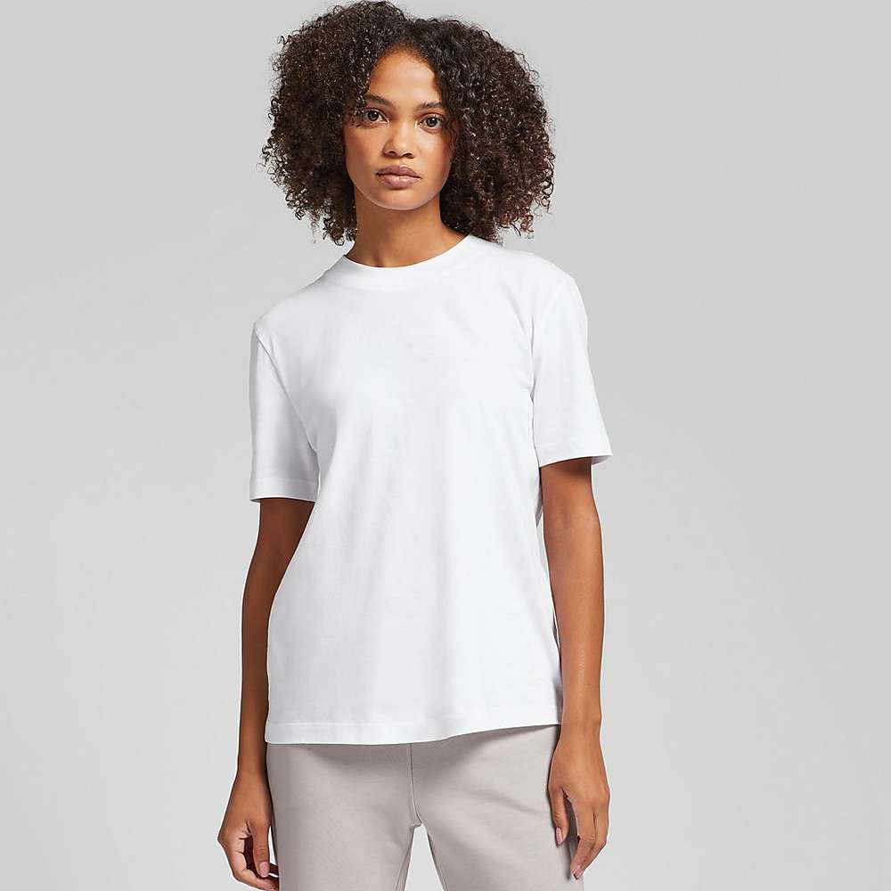 White Women's Fitflop BASIC THREADS Crew T Shirt T Shirts | FC6940158