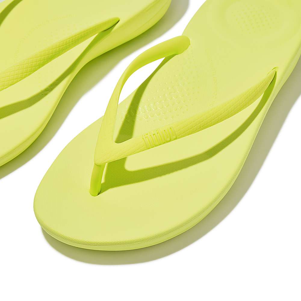 Yellow Women's Fitflop IQUSHION Ergonomic Flip Flops | TC7054681